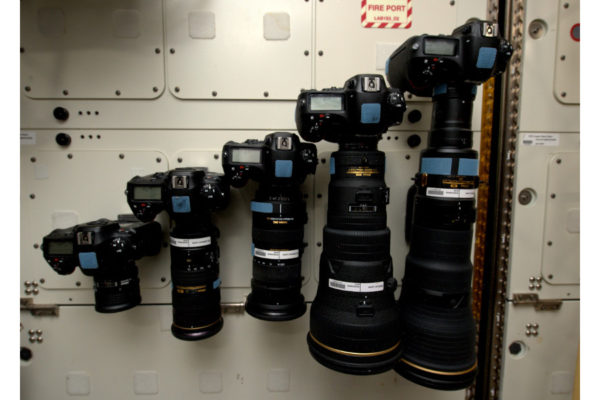 macchine fotografiche usate sulla ISS